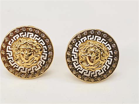 pendientes versace de oro|Colección de pendientes .